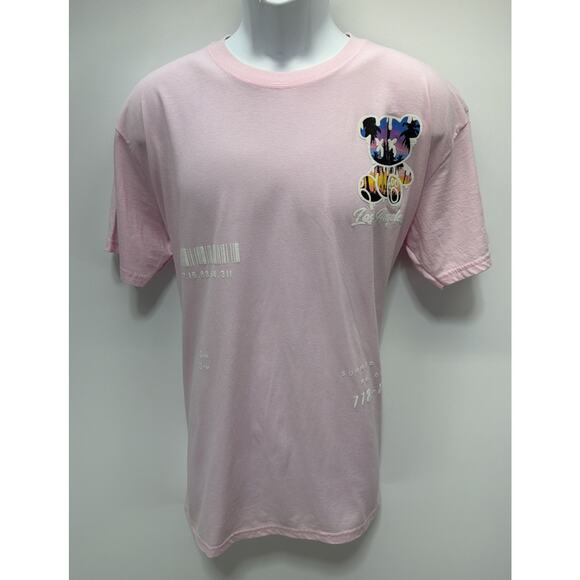 MEN'S GSTR Shirt Pink Drip Bear Los Angles Street wear T Shirt XL - Picture 2 of 5